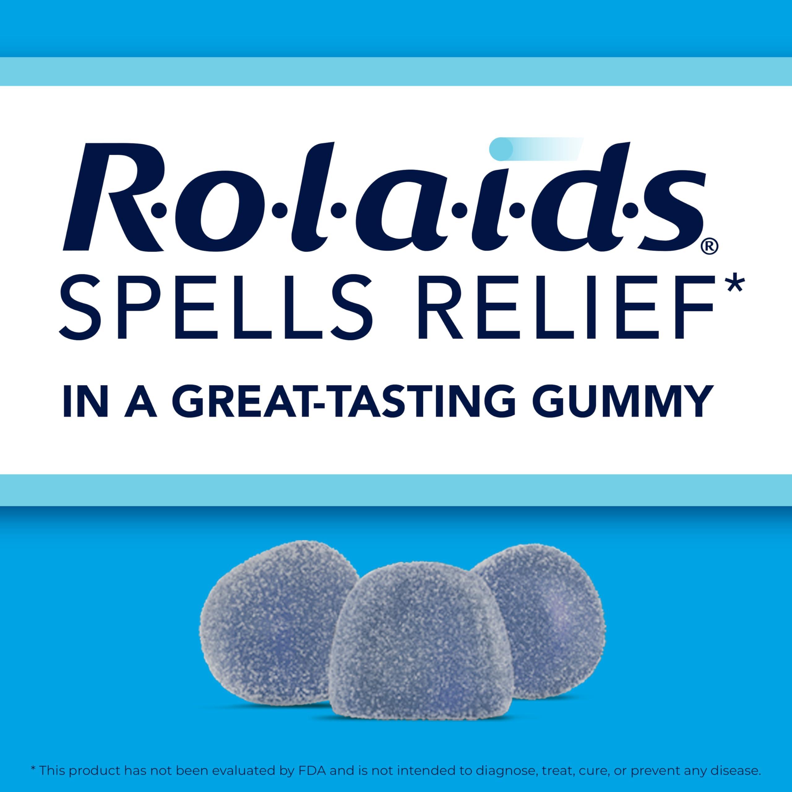 Rolaids Rolaids Power Gummies, Fast Relief of Occasional Heartburn and Acid Indegestion, Dietary Supplement, Smooth Berry, 54 Gummies