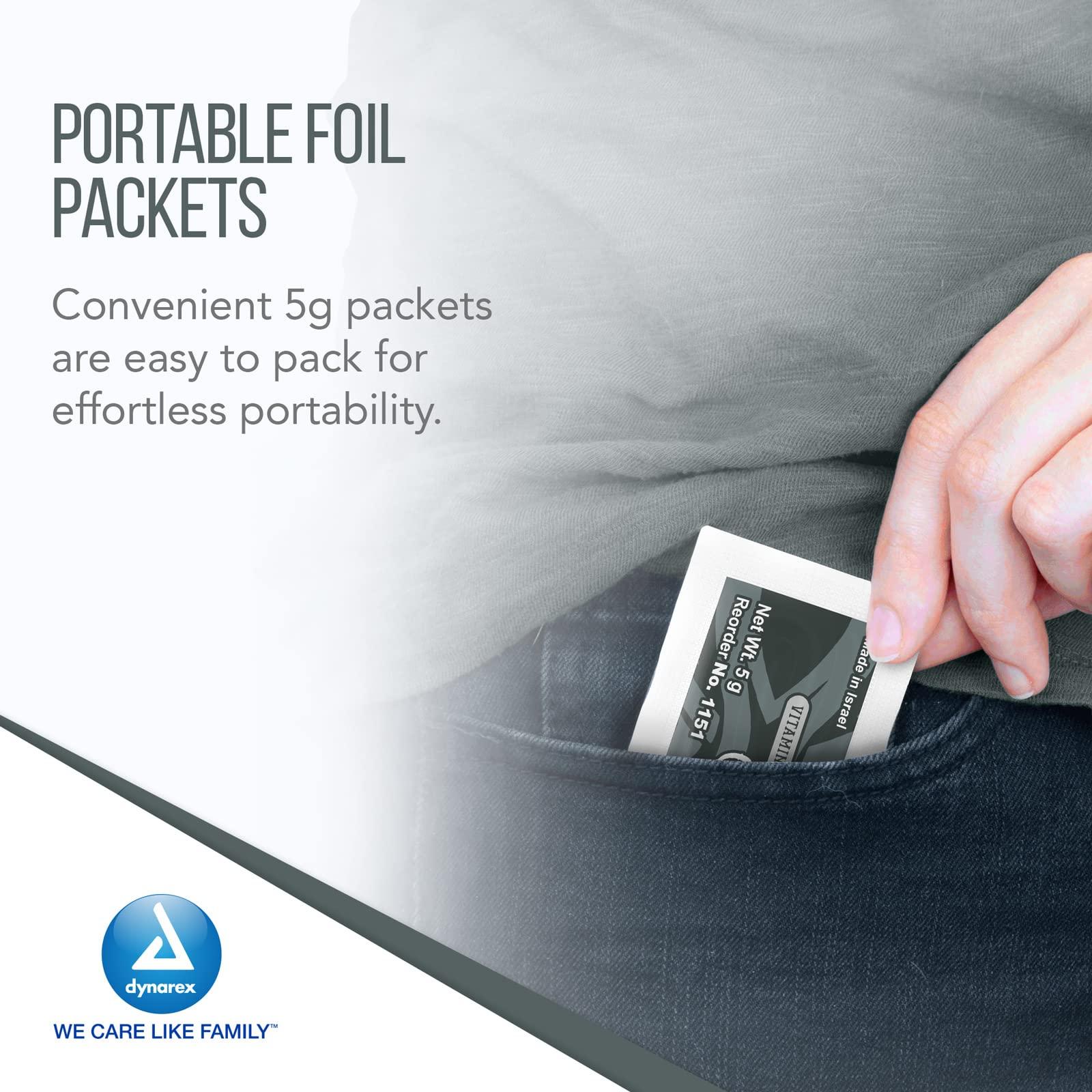 Dynarex Dynarex Vitamins A&D Ointment Without Lanolin - Vitamin A and D Ointment Protectant for Minor Cuts, Burns, Diaper Rash & Dry Skin - 1 Box - 144 Packets/Box - 5g Packets