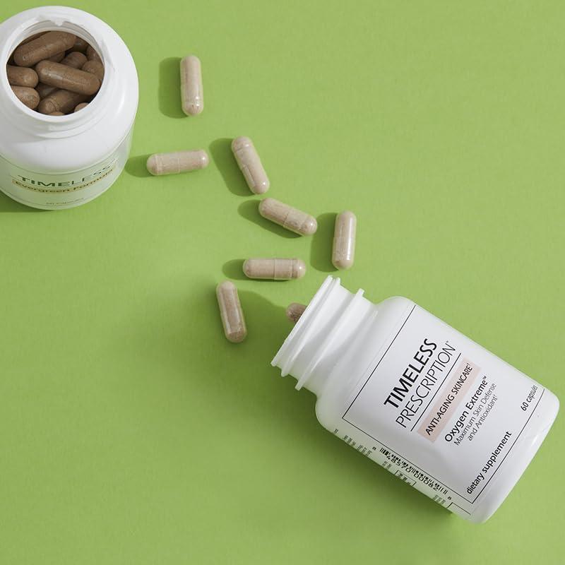 Timeless Prescription Timeless Prescription Oxygen Extreme, Anti-Aging Skin Care, Maximum Skin Defense & Antioxidant, Maintain Cardiovascular Health, Skin Health, Market America (30 Servings)
