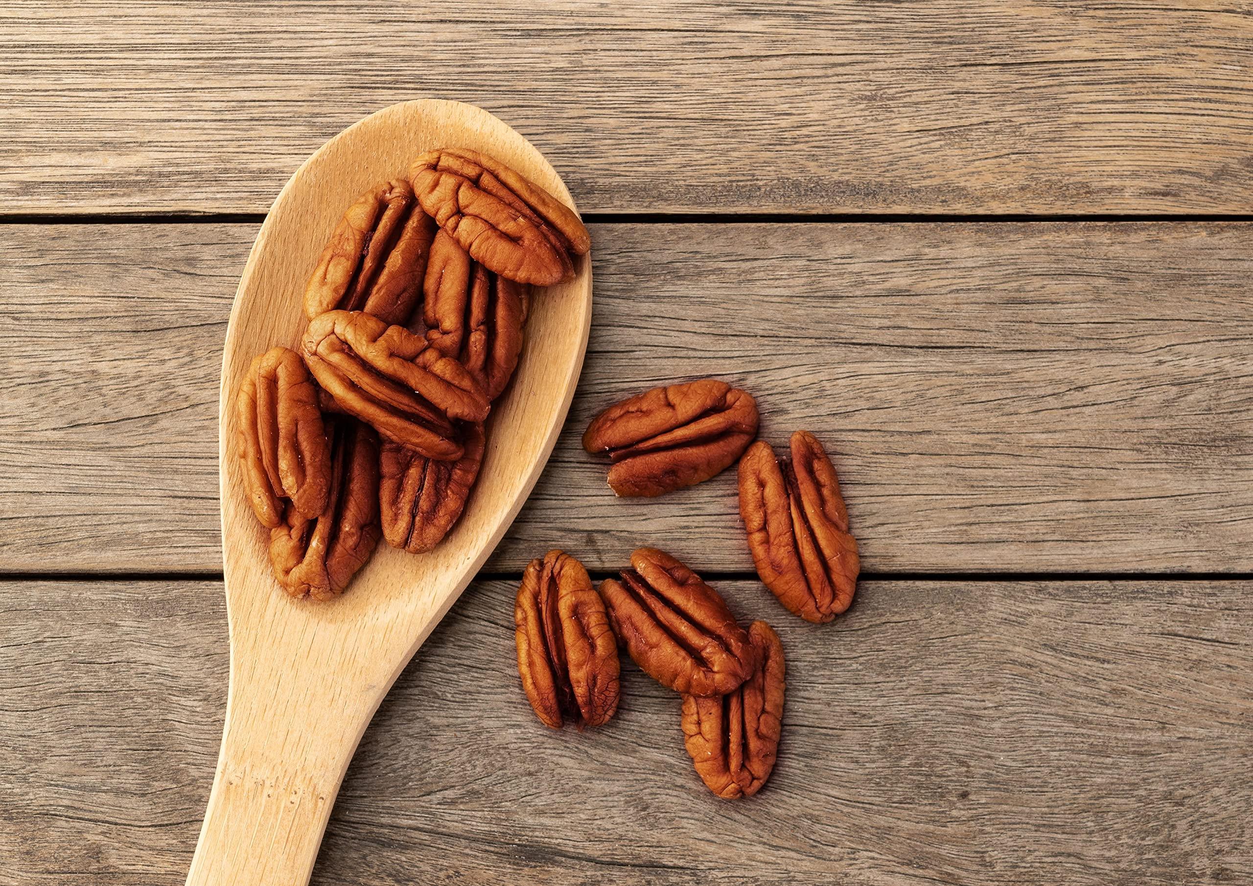 Food to Live Food to Live - Dry Roasted Pecan Halves, 3 Pounds Oven Roasted Nuts, Unsalted, No Oil Added, Vegan, Kosher. Good Source of Protein and Fiber.