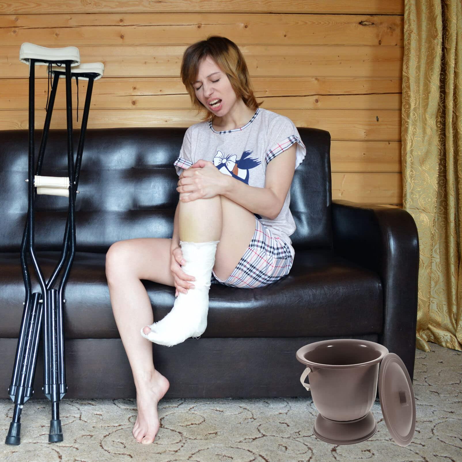 Ipetboom Ipetboom Spittoon Bedroom Urinal Elderly Pee Pot Chamber Pot Portable Toilet for Adults Urinal Toilet Urinal Pregnancy Woman Plastic Camping Supplies