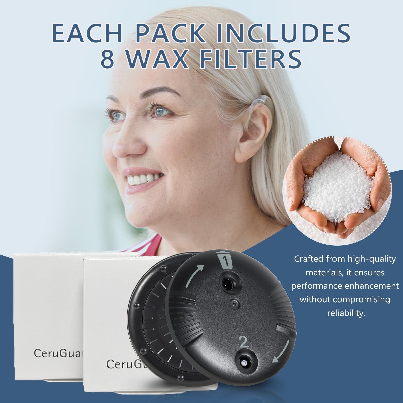 Audisaisi Cerushield Disk v2.0 098-0445 for phonak, Phonak Hearing Aid Accessories Wax Filters, Hearing aid wax guards, Phonak wax guard- Improve Sound Performance,1 pack/8 pcs