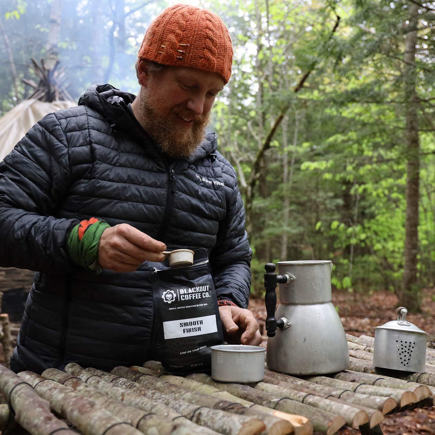 Blackout Coffee Co. Blackout Coffee, Smooth Finish, Ground or Whole Bean, 100% Light Roast Arabica Beans, Aromatic, Small Batch Fresh Roasted in the USA 12 oz Bag (Ground)