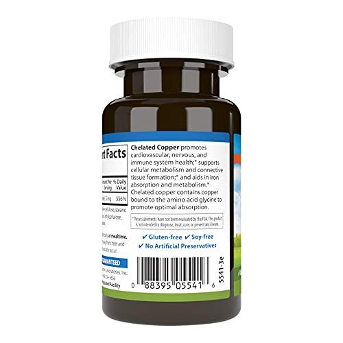 Carlson Carlson - Chelated Copper, 5 mg, Superior Absorption, Cardiovascular Health, Nerve Function & Immune Support, 100 Tablets