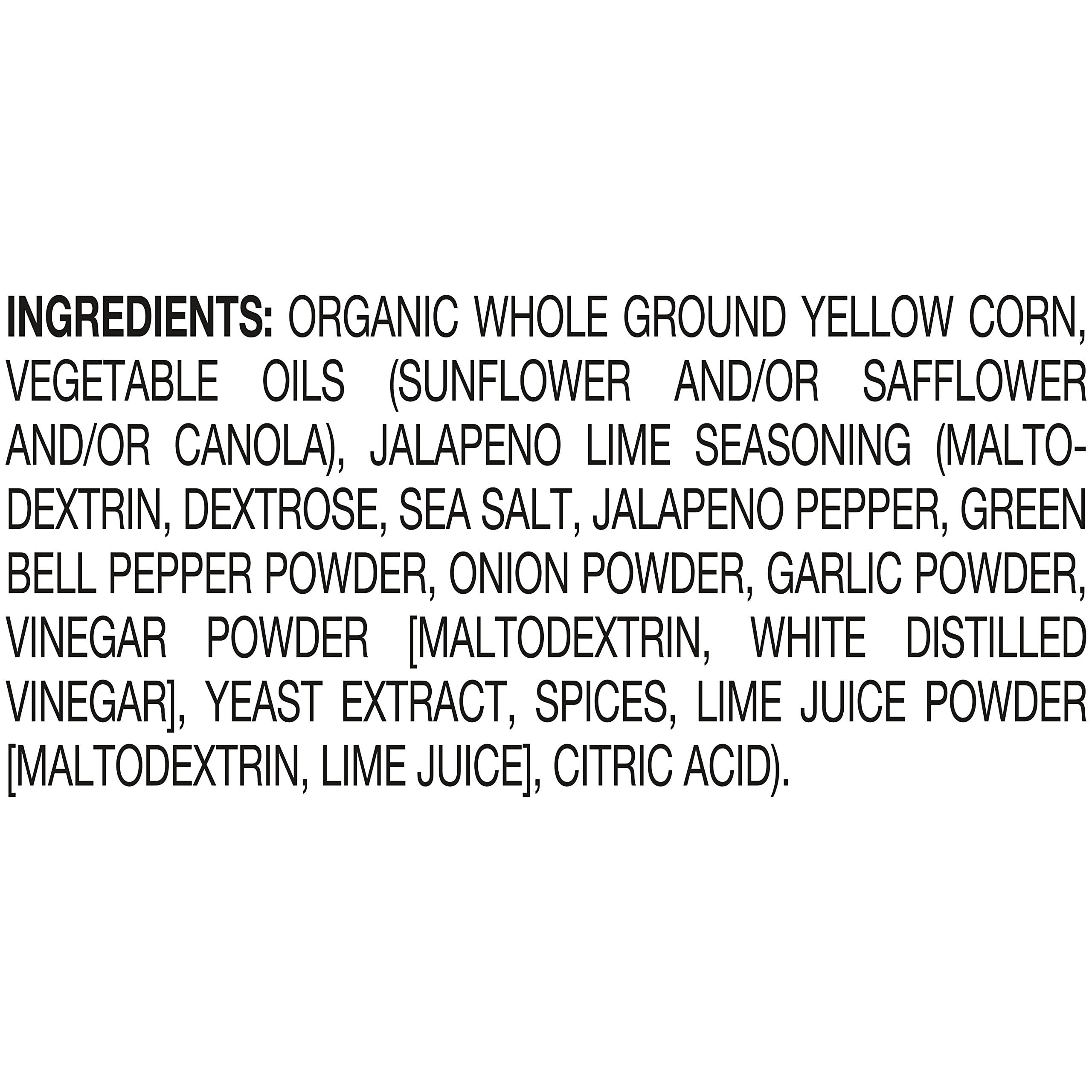 Late July Late July Snacks, Jalapeño Lime Tortilla Chips, 7.8-oz. Bag (Pack of 12)