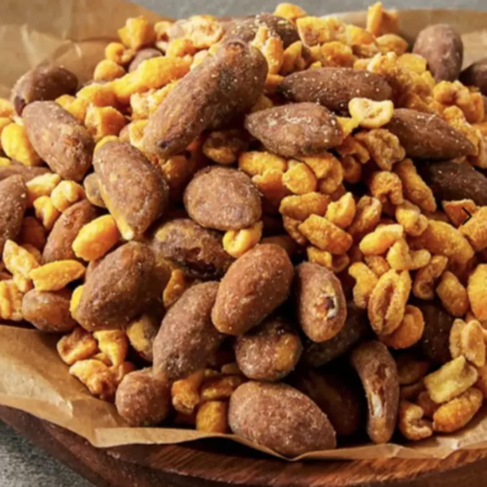 HBAF [Official Gilim HBAF] Korean Seasoned Almonds 3 Flavor Gift Party Pack Mix (Honey Butter, 1 X 190g, Baked Corn, 1 x 190g, Injeolmi, 1 x 190g)