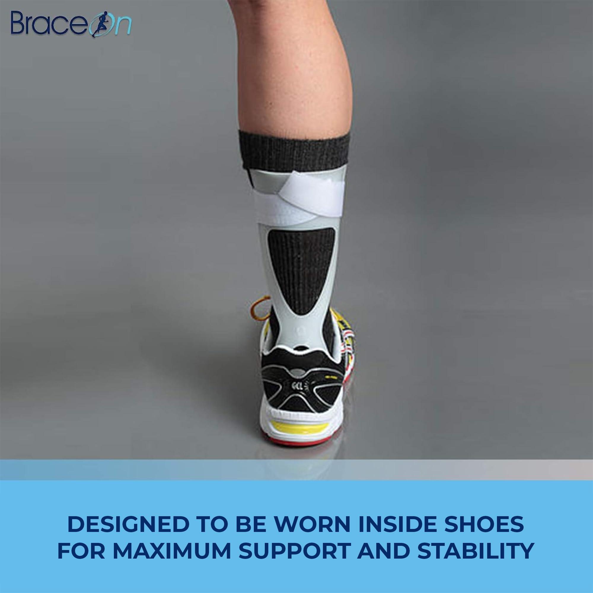 BraceOn BraceOn AFO Foot Drop Brace - Swedish Drop Foot Stabilizer for Walking and Exercise, Drop Foot Braces for Women, AFO Brace and Foot Drop Braces, Foot Boot for Injured Foot, Women, Right