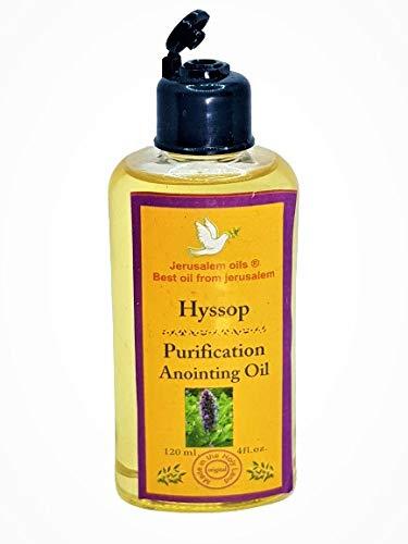 Jerusalem Oils Anointing Oil from Israel - Hyssop - Biblical Oil Made in Jerusalem 120 ML/ 4FL.OZ by SOLOMON4U (Hyssop)