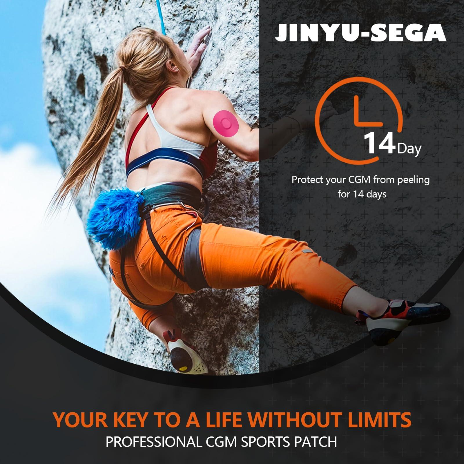 Jinyu-Sega Adhesive Patches for Dexcom G7 Waterproof & High Viscosity -20 Pack, Sweatproof Materials, Dexcom G7 Overpatches, Suitable for Sports (G7, Hot Pink)