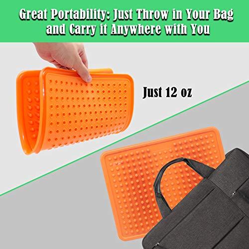 GuanZo Foot Massager Mat, Acupressure Relaxation Reflexology Mat for Plantar Fasciitis, Heel, Arch Pain & Stress (Orange)