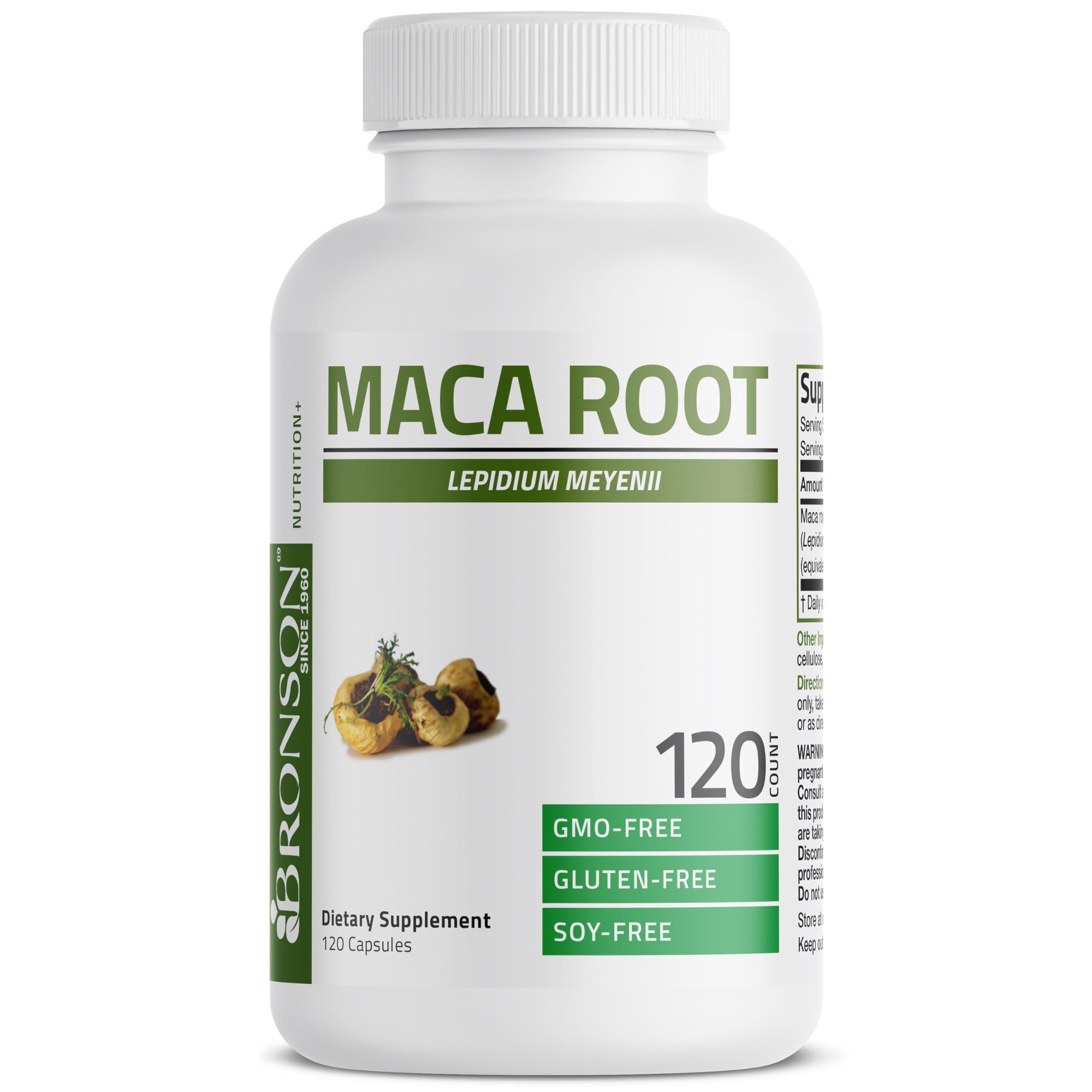 Bronson Bronson Maca Root (from 500mg 4:1 Extract Equivalent to 2000mg per Serving), Lepidium Meyenii - Non-GMO, 120 Vegetarian Capsules