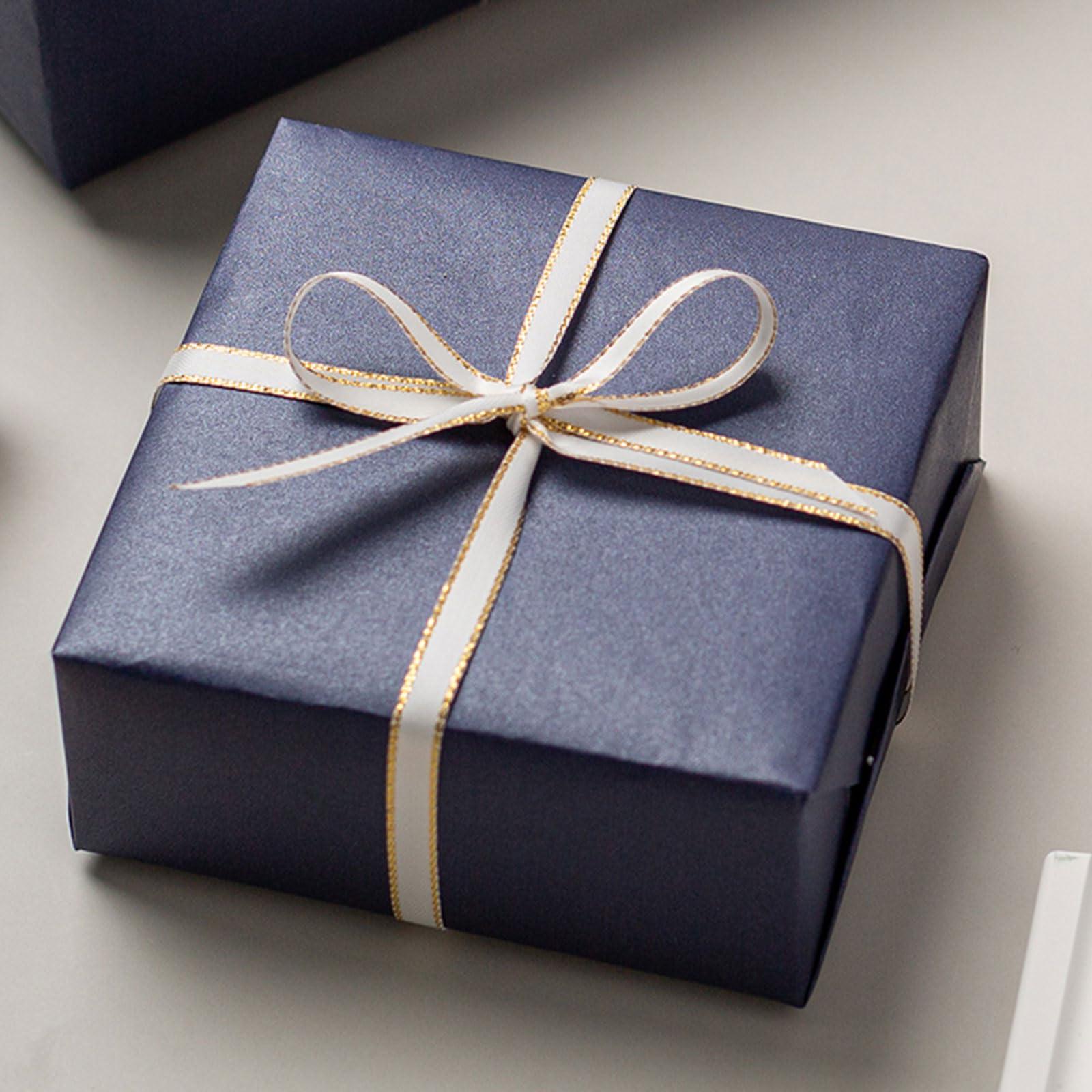 Retrify Retrify Navy Blue Gift Wrapping Paper Roll, Large Pearl Shine Solid Color Packing Paper for Birthday, Graduation, Christmas, New Year\'s Eve - 17 Inches x 32.8 Feet