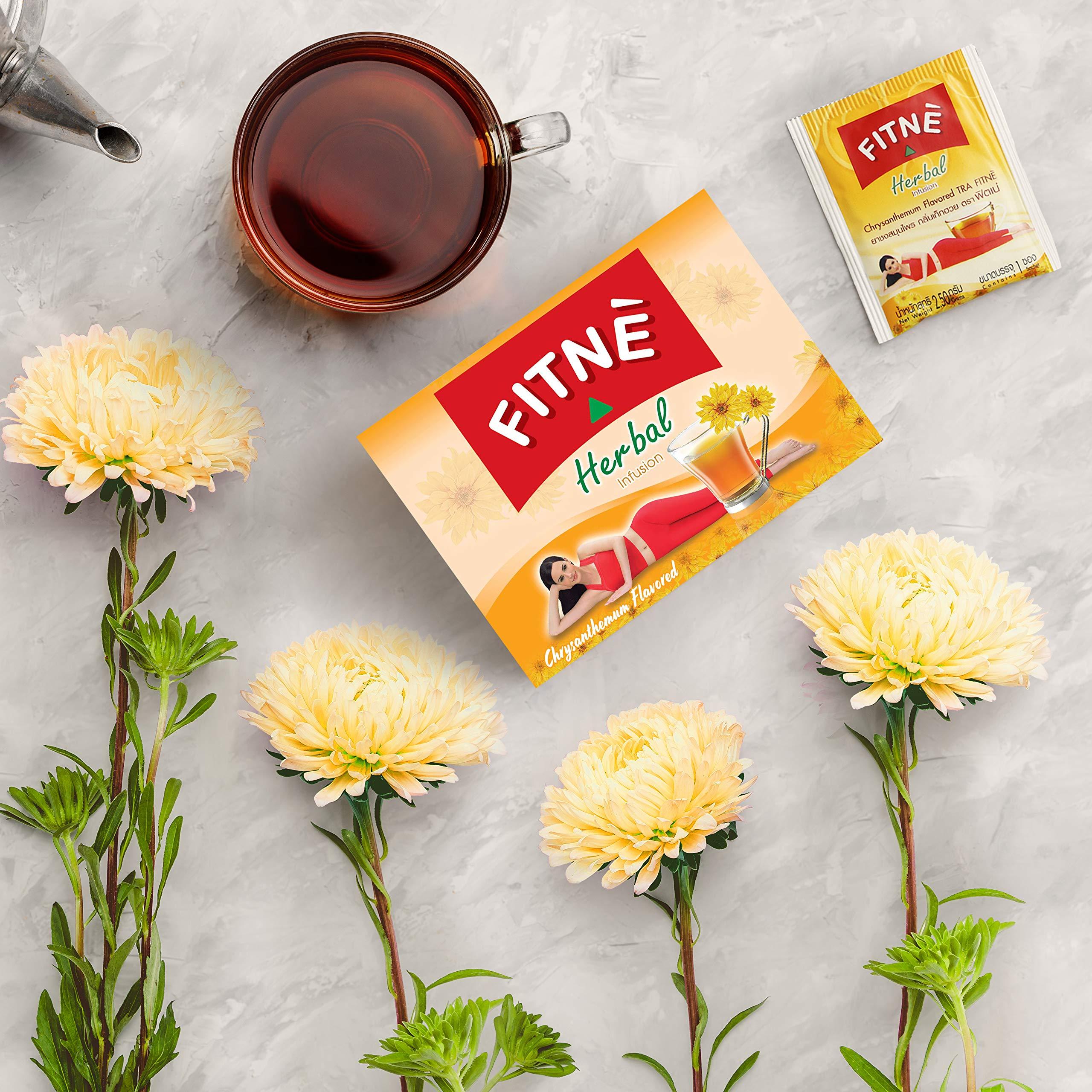 FITNÈ FITNE Chrysanthemum Herbal Tea Senna Infusion Smooth Mild Soothing Beverage Natural Gentle Detox Cleanse No Calories Caffeine Free, 15 Tea Bags