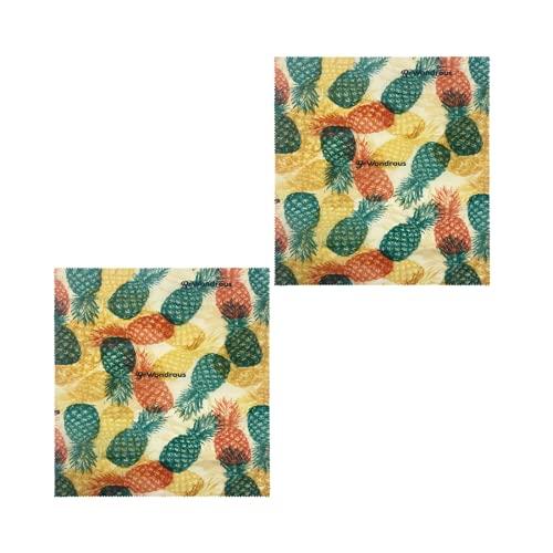 BEWONDROUS BeWondrous Beeswax Wraps | Natural, Organic, Reusable, Zero Waste Plastic Wrap Alternative for Bread, Cheese | Eco-Friendly, Sustainable, Biodegradable Food Storage