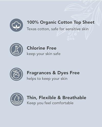 OCBON OCBON Ultra Thin Sanitary Pads Overnight - 100% Organic Texan Cotton Cover with Wings (35cm, 40 Counts)