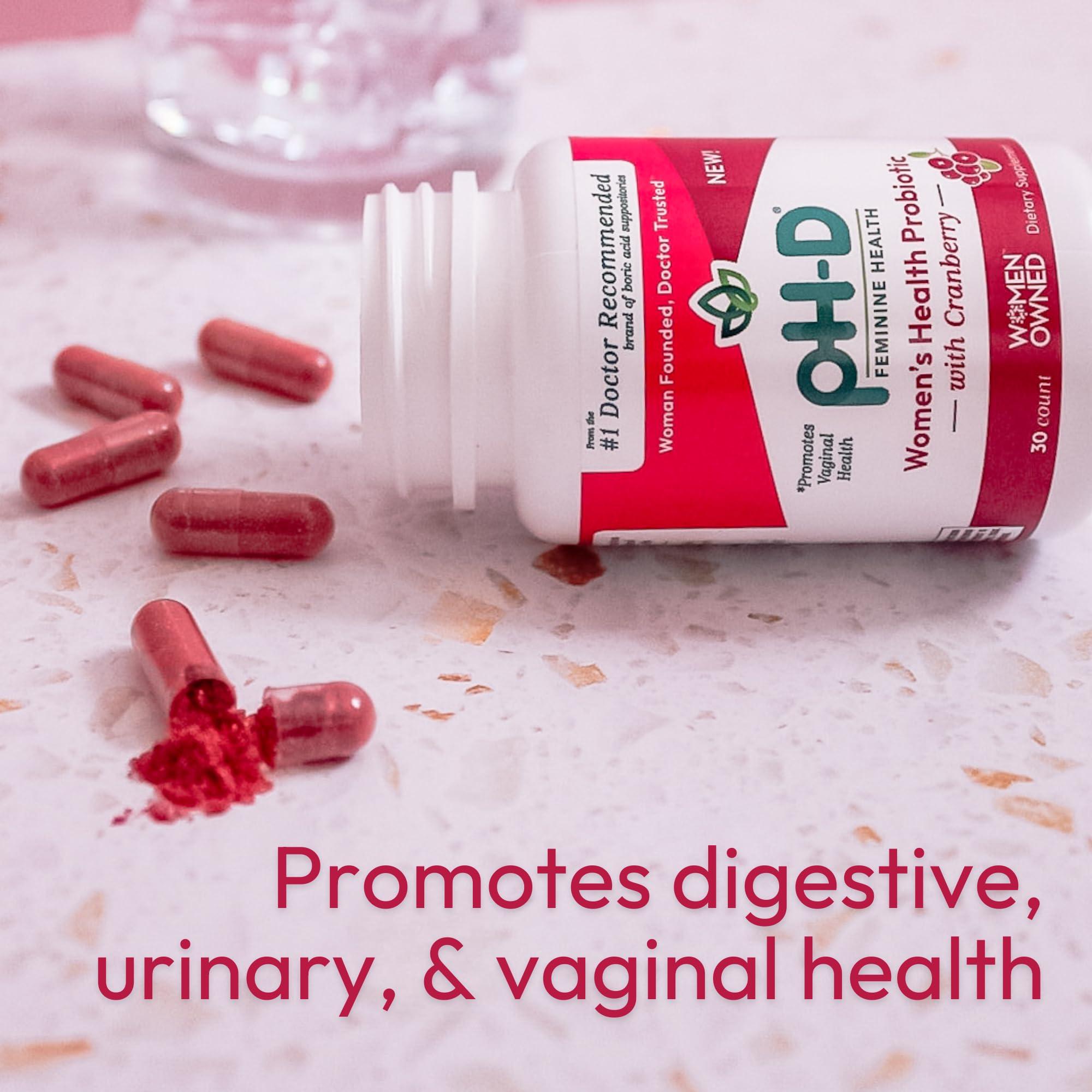 pH-D Feminine Health Support pH-D Feminine Health - Women\'s Health Probiotic with Prebiotic Blend, Cranberry Fruit Extract - Oral Supplement - 30 Count