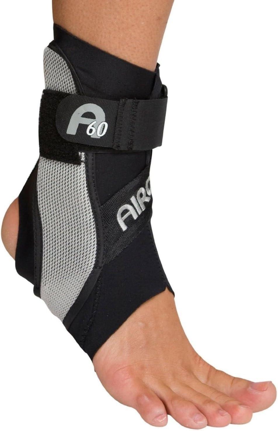Aircast Aircast A60 Ankle Support Brace, Left Foot, Black, Medium (Shoe Size: Men's 7.5-11.5 / Women's 9-13)