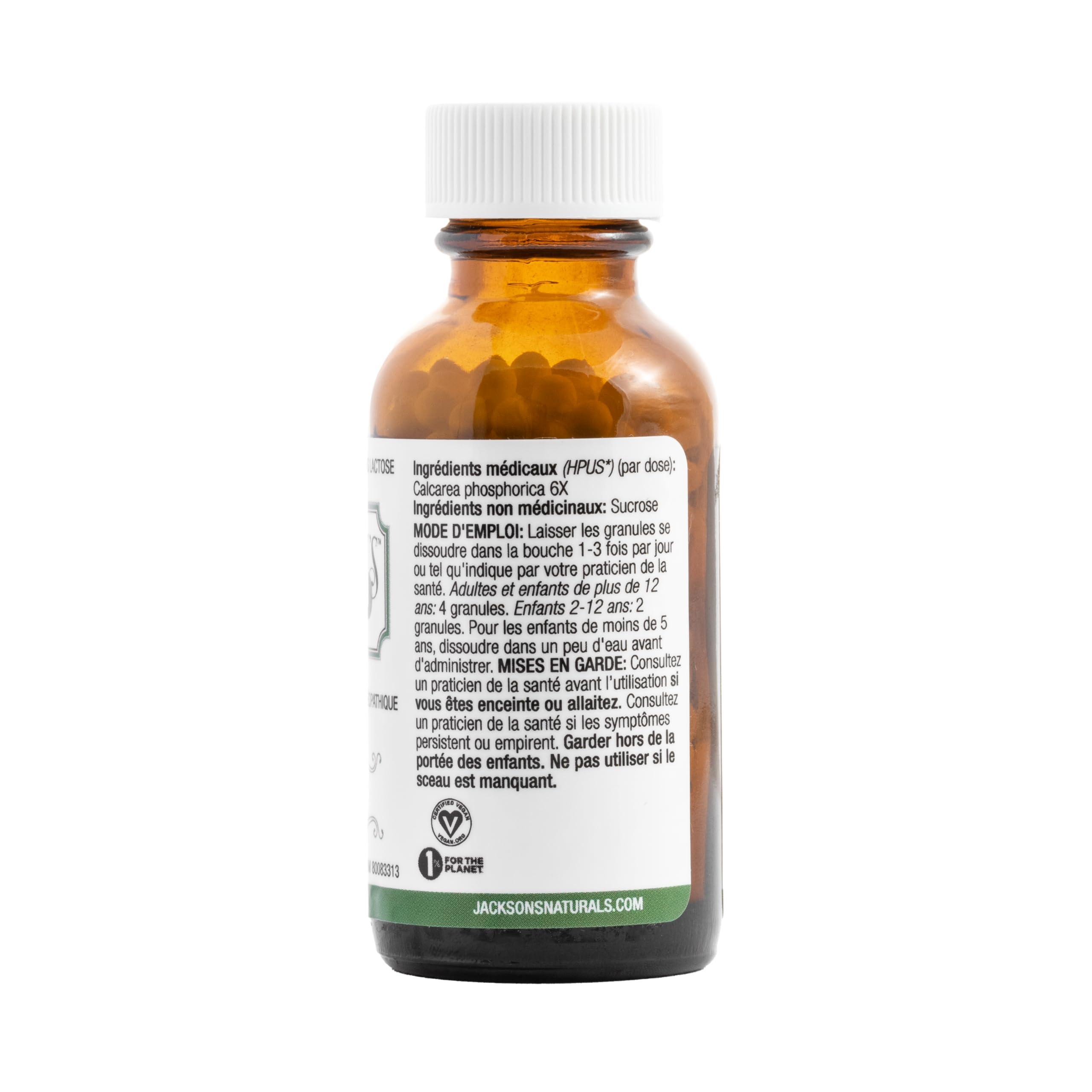Jackson's Jacksons Cell Salt #2 Calc phos 6X (500 Pellet Bottle) Certified Vegan, Lactose-Free Calcarea phosphorica 6X