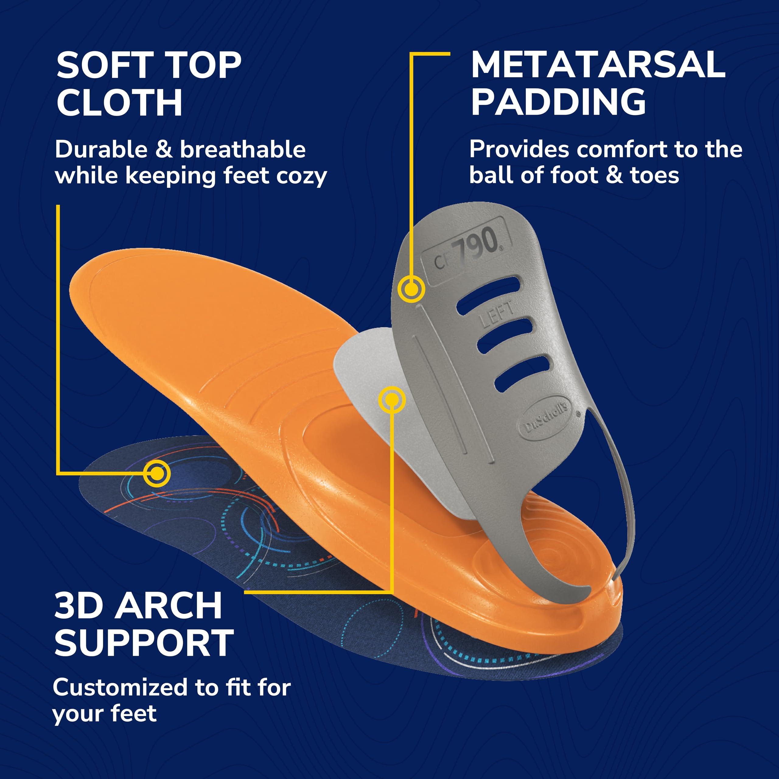 Dr. Scholl\'s Dr. Scholl\'s Custom FiT Comfort Insoles, Low Arch Support Shoe Inserts for Women Size 13.5-14 | Men 12.5-13, Full Length Insoles Men Women, Superior All Day Comfort and Plantar Fasciitis Relief CF790
