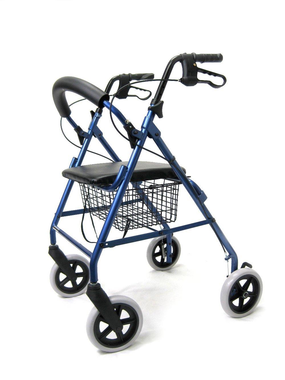 Karman Healthcare Karman Healthcare R-4608 Aluminum Rollator, Blue, 8" Casters