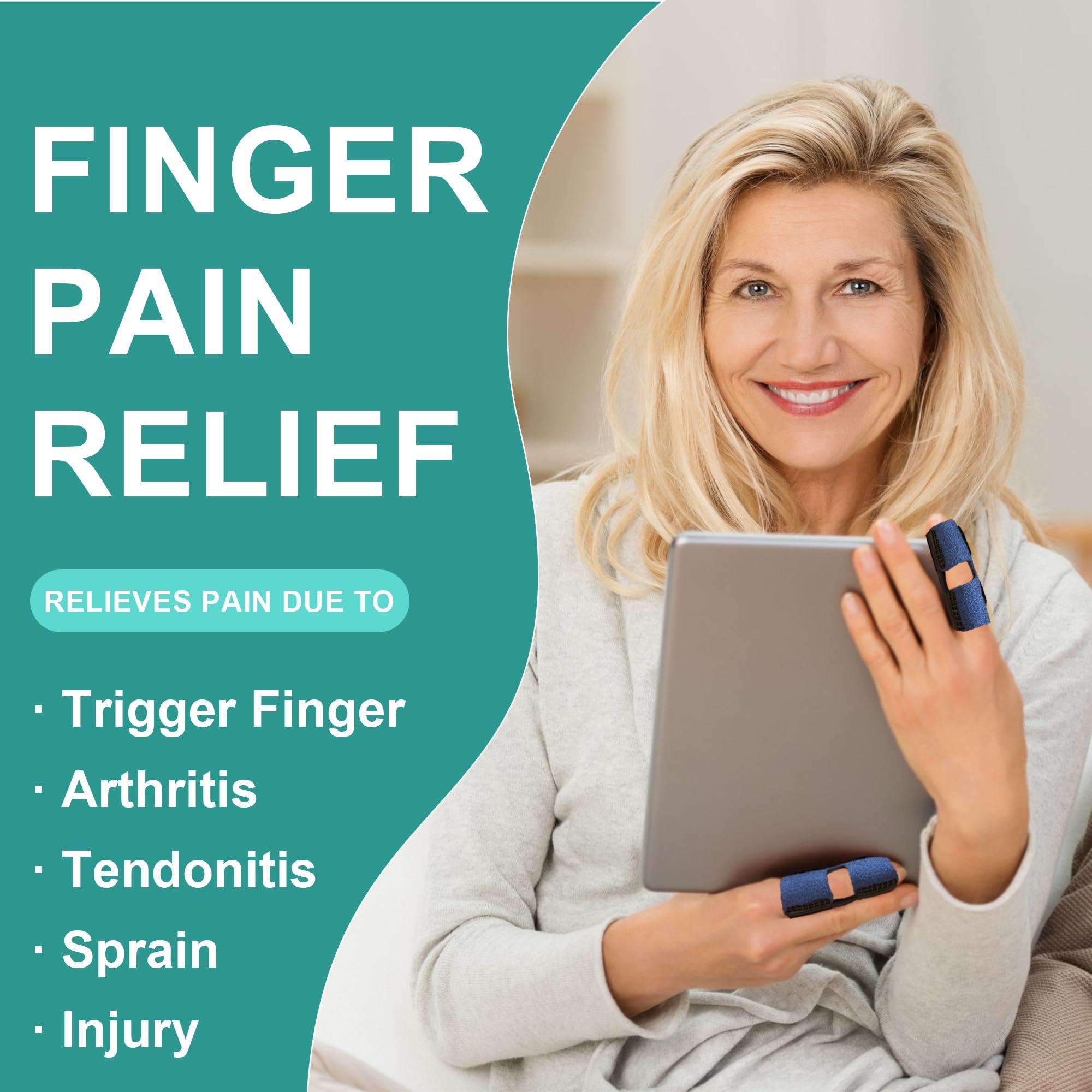 GenetGo GenetGo Trigger Finger Splint, Mallet Finger Brace for Index, Middle, Ring Finger - Tendon Release & Pain Relief