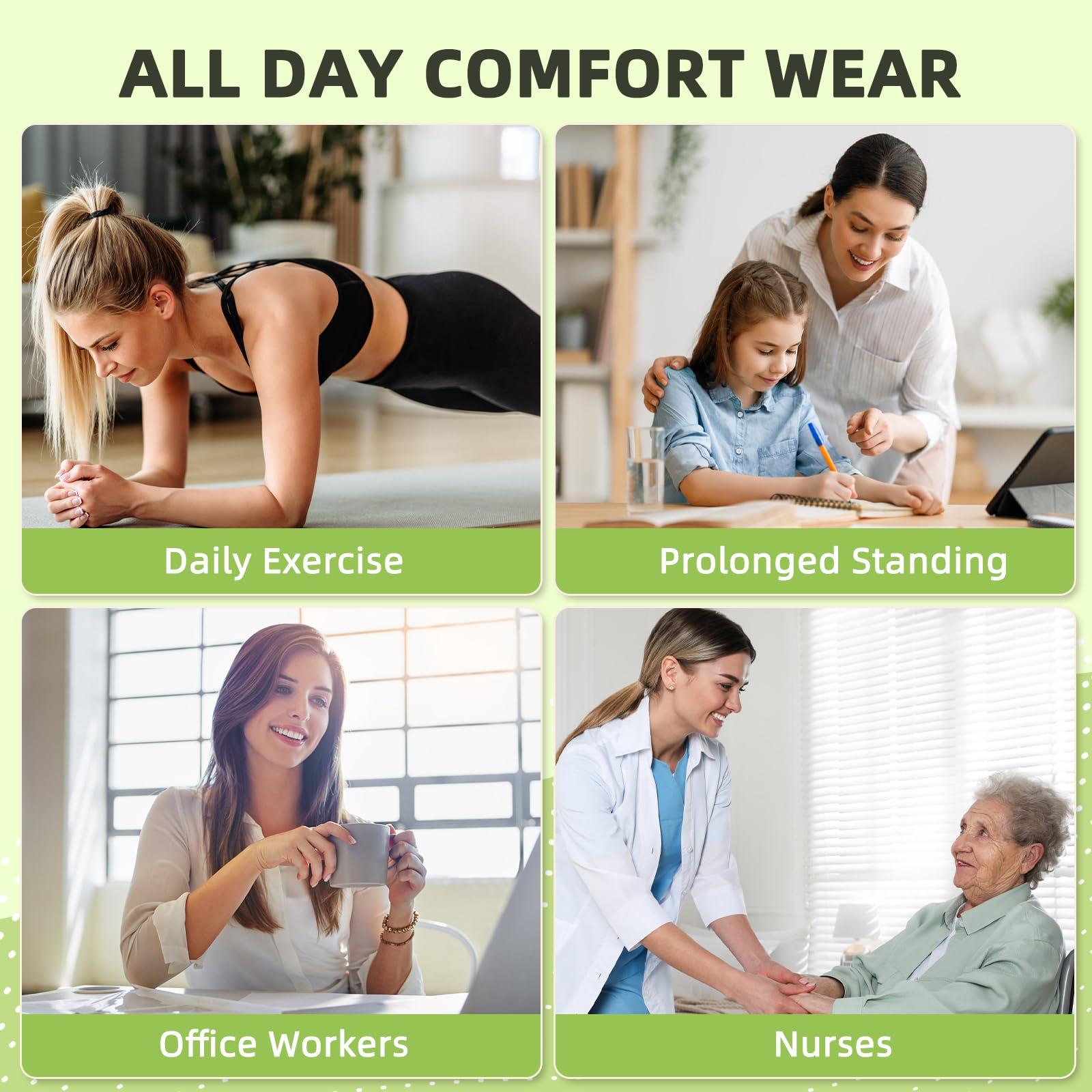 Wegitcs Compression Pantyhose for Women & Men 2 Pairs Closed Toe 15-20mmHg Medical Graduated Compression Stockings Waist High Support Tights Opaque Leggings for Varicose Veins Edema Flight,Black XL