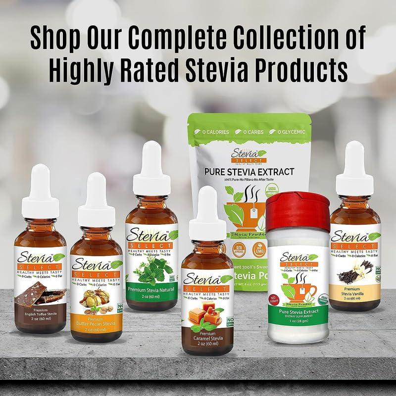 Stevia Select Stevia Select Liquid Stevia Drops - Zero Calorie Sweetener - All Natural Stevia Extract Sweetener Stevia Drops Sweetener Keto Sugar Substitute 2 Oz (2 Pack)