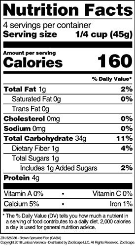 Larissa Veronica Brown Sprouted Rice (GABA) (8 oz, ZIN: 526336) - 2 Pack