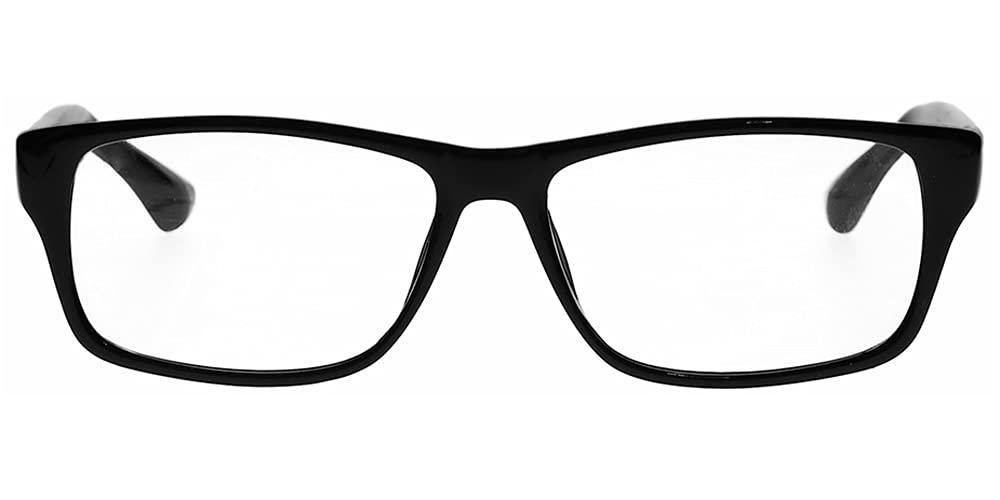 KRT Distributions Real Glass Reading Glasses with Clear Real Glass Lenses in Geek Style Frame Available in Reading Magnification +0.25 to +3.00 (1.75)