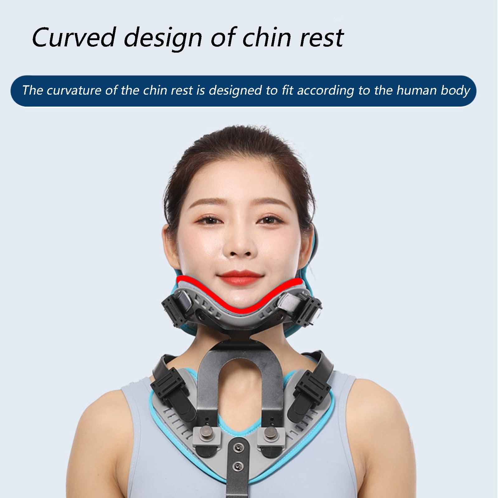 WJYLM Orthotic Cervical Thoracic Halo Brace, Adjustable Head and Neck Chest Orthoses, U Traction Neck Brace, for Cervical Collar Fixed Traction Braces
