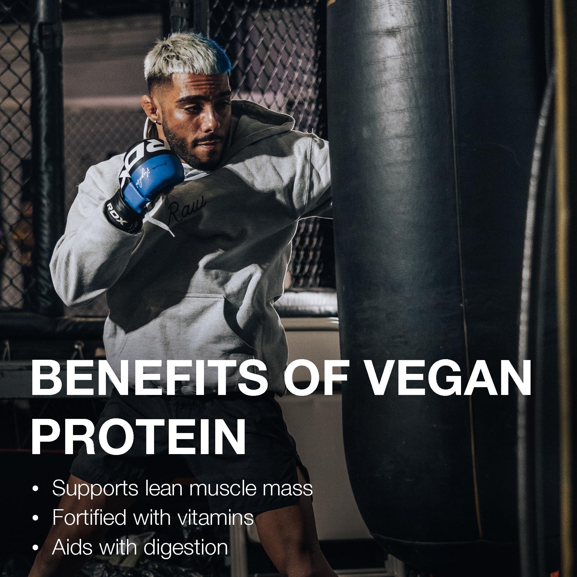 RAW RAW Vegan Protein Powder, Peanut Butter - 20g of Plant-Based Protein Powder & Fortified with Vitamins for Muscle Growth & Recovery - Low-Fat, Low Carb, Naturally Flavored & Sweetened - 25 Servings