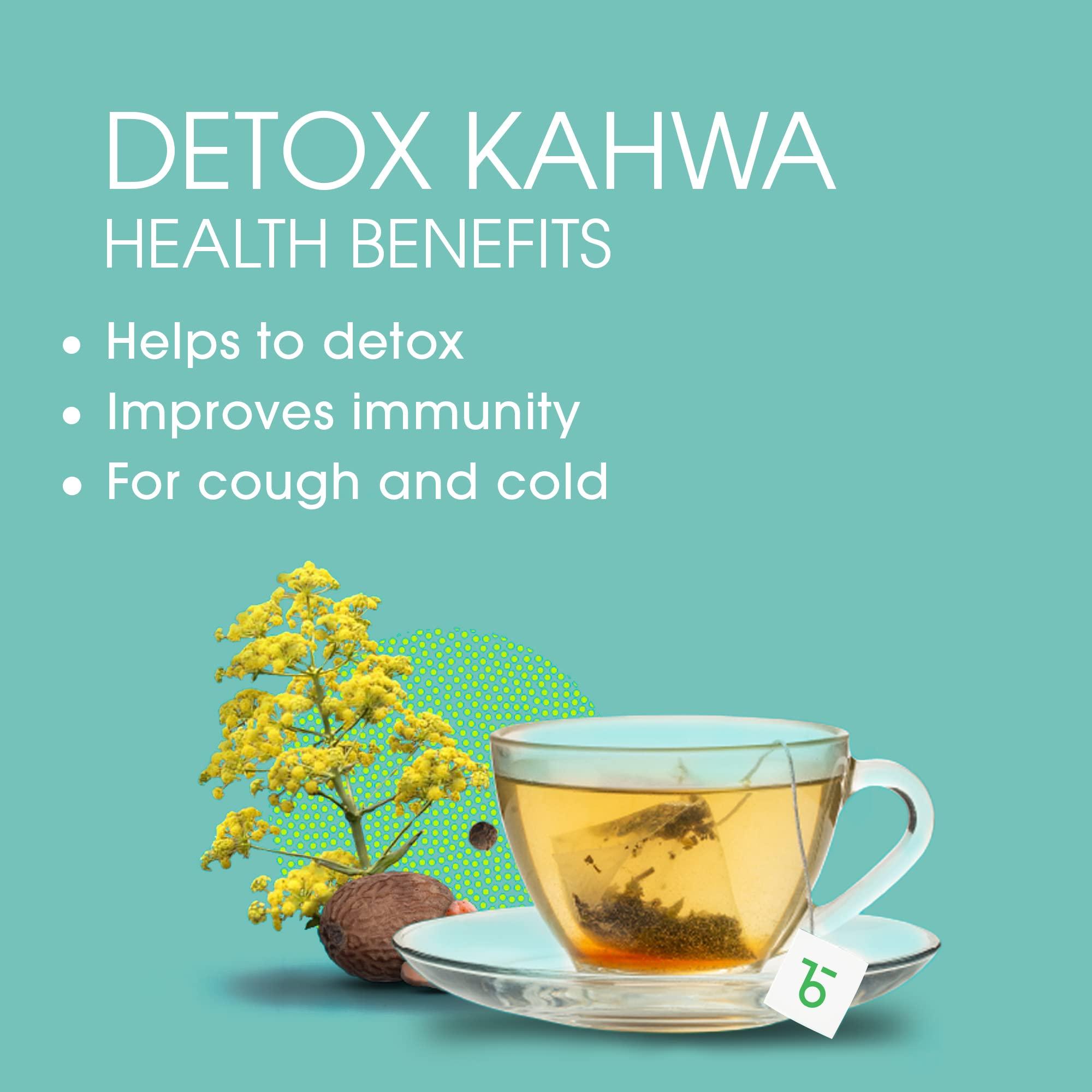 Teabox Teabox Detox Kahwa Green Tea Bags 100 pcs | For Natural Body Cleanse & Cold Relief | Made with 100% Indian Herbs & Spices