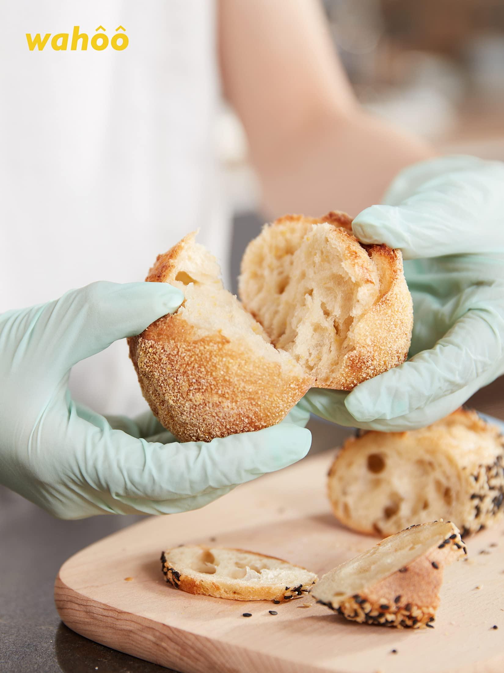 LANON Protection LANON 5 mil Vitamin-E Coated Latex Disposable Gloves, Food-Contact Grade, Fully Textured, Green, Large