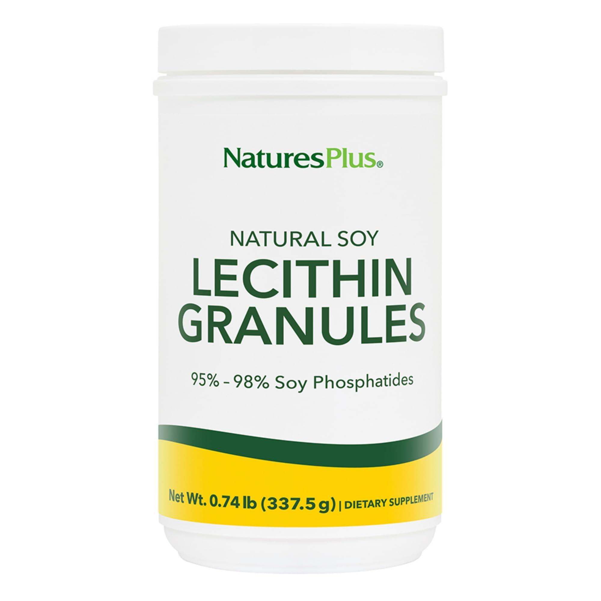 Nature's Plus NaturesPlus Lecithin Granules - 95% Soy Phosphatides, 12 oz - Lecithin Powder Supplement, Pleasant-Tasting, Oil-Free - Vegetarian, Gluten-Free - 45 Servings