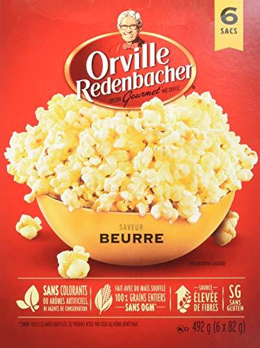 Orville Redenbacher's Orville Redenbacher's Buttery Flavor Popcorn, 492g/17.4oz Box, (6ct x 82g) {Imported from Canada}