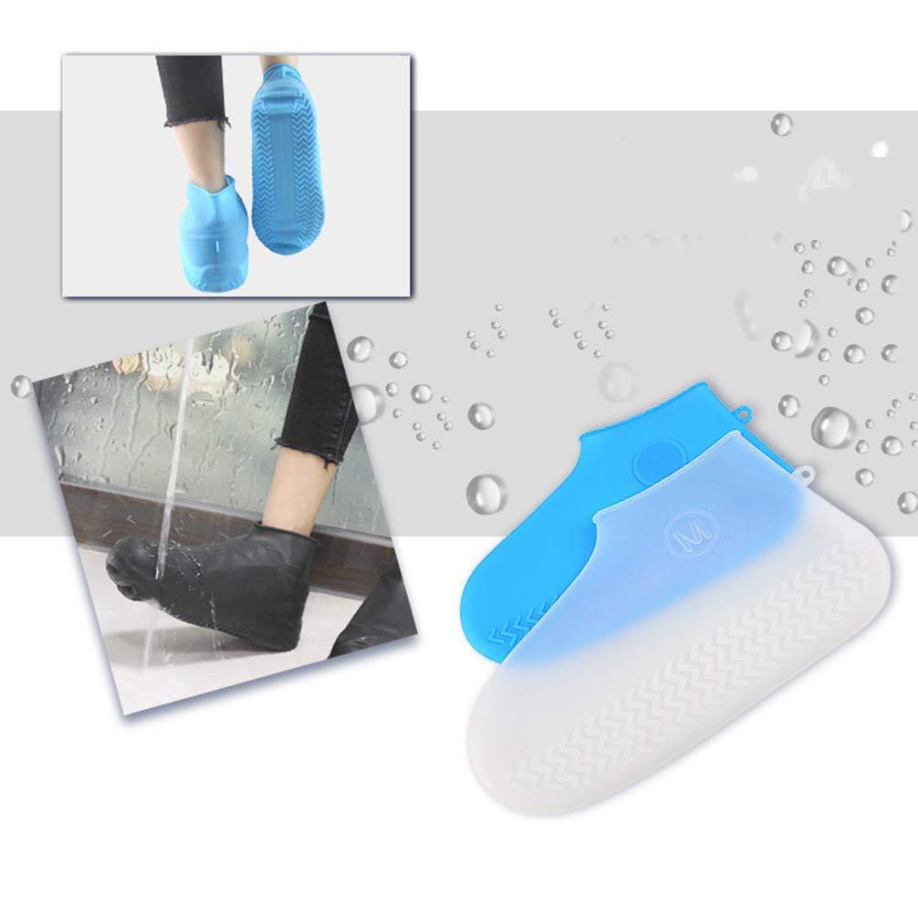 Healifty Healifty 1 Pair Shoe Covers for Rain Shoes Cover Silicone Shoe Covers Rainproof Shoe Protectors Anti-Slip Shoe Cover Rainproof Overshoes Silicone Shoes Case Rain Boots Women\'s Emulsion