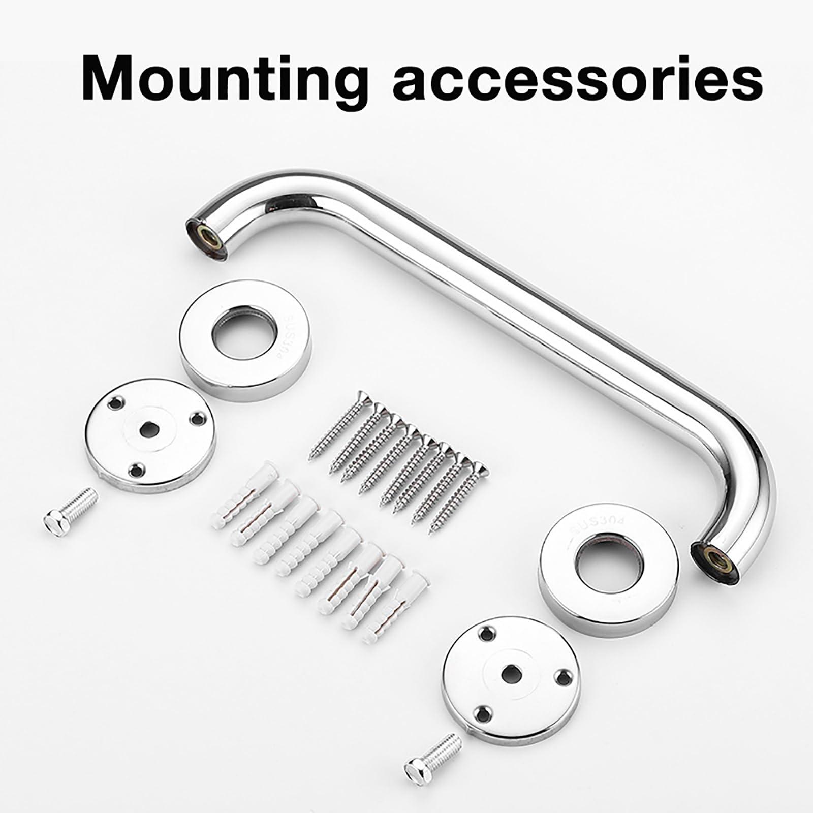 DOUZIO Grab Bars for Shower SUS304 Stainless Steel Grab Rail Grab Handle 25/32mm Anti-Slip Heavy Duty Bath Handles for Seniors/Elderly/Handicap/Pregnant(Size:50cm/19.7in,Color:Diameter 2.5cm/0.98in)