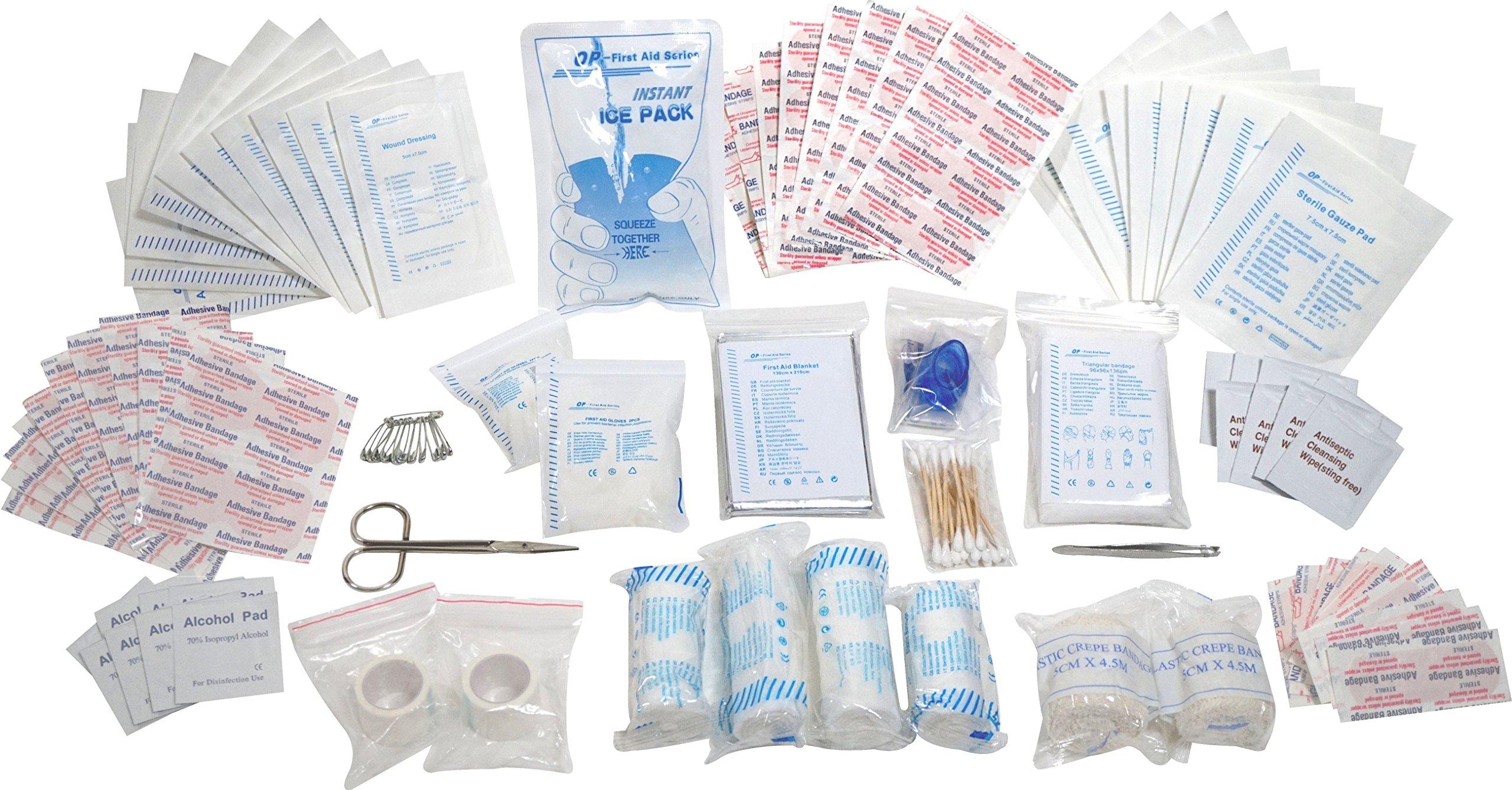 MedSoft First Aid Kit Refill - 200 Piece - Extra Replacement Supplies, Loose Packed Restock Supply Pack
