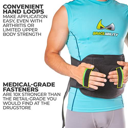 BraceAbility BraceAbility LSO Back Brace for Herniated, Degenerative & Bulging Disc Pain Relief, Sciatica, Spine Stenosis | Medical Lumbar Support Device for Post Surgery & Fractures with Hot/Cold Therapy (L)