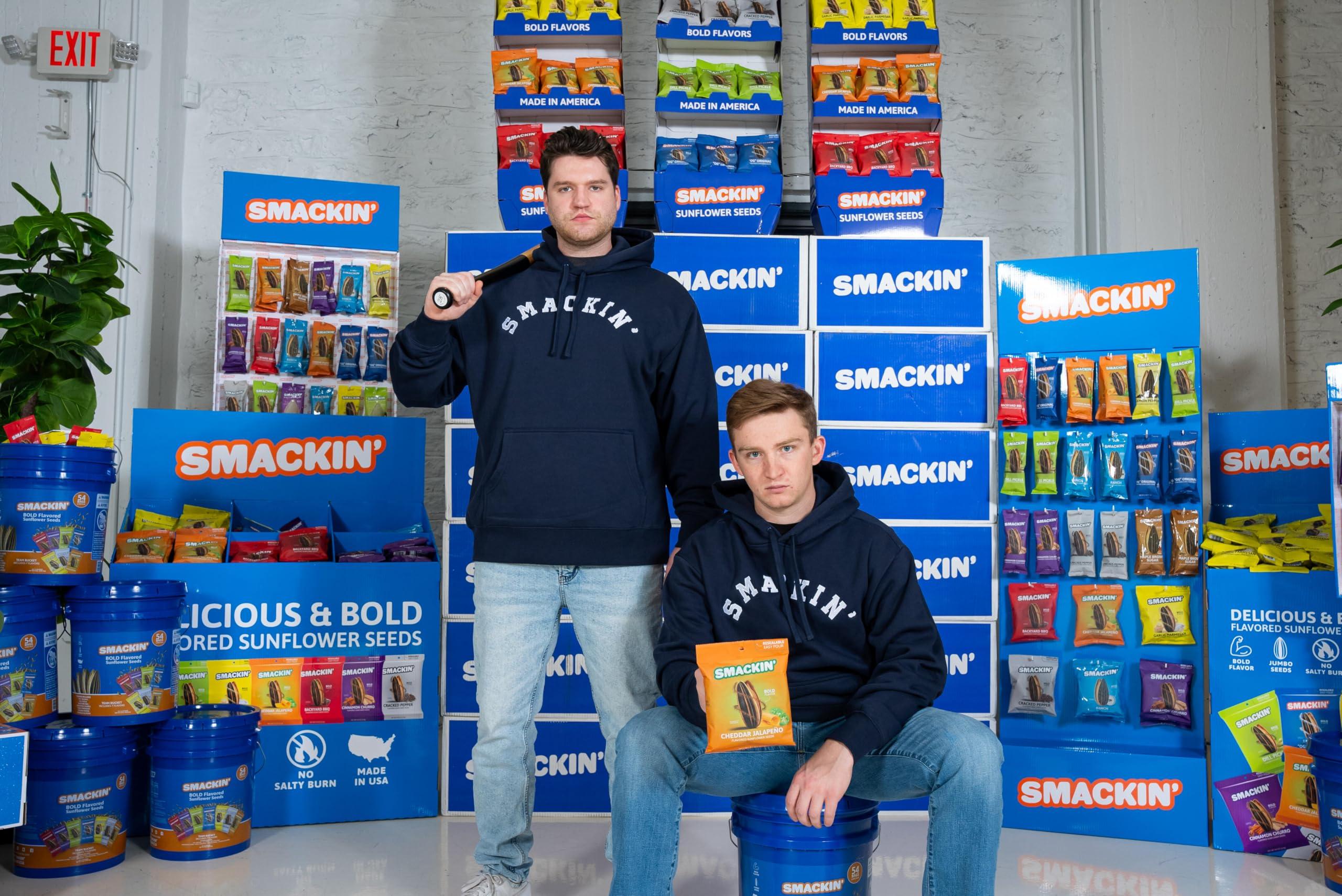 SMACKIN\' Sunflower Seeds SMACKIN\' Sunflower Seeds, Roasted Jumbo Small-Batch, American Made - Cinnamon Churro. 4oz bags (12 Pack)