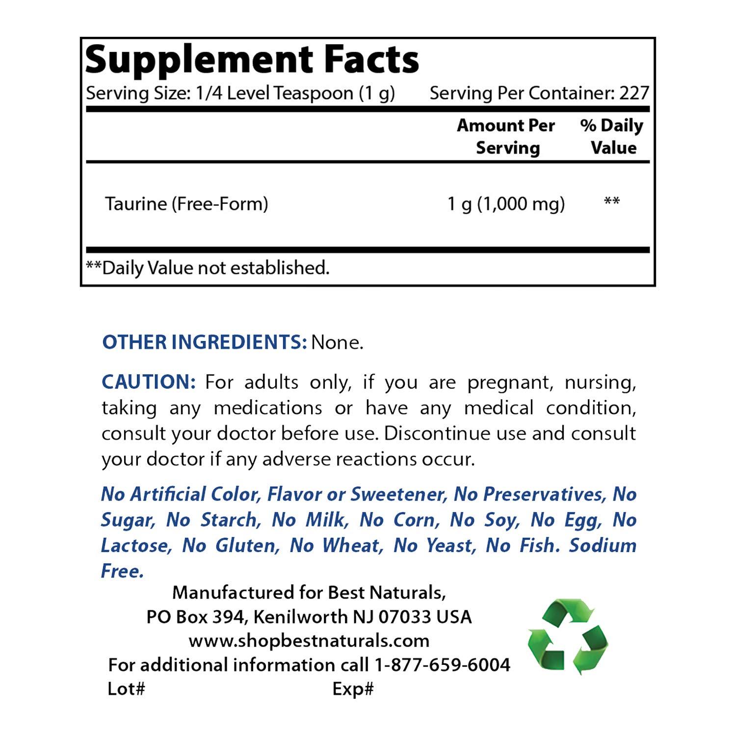 Best Naturals Taurine Powder 1 Lb & Beat Alanine Powder 1 Lb