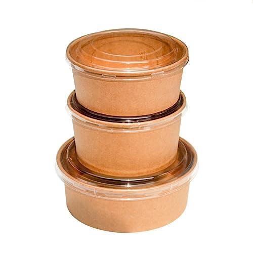 Healeved 20pcs Meal Prep Containers Kraft Paper Bowls