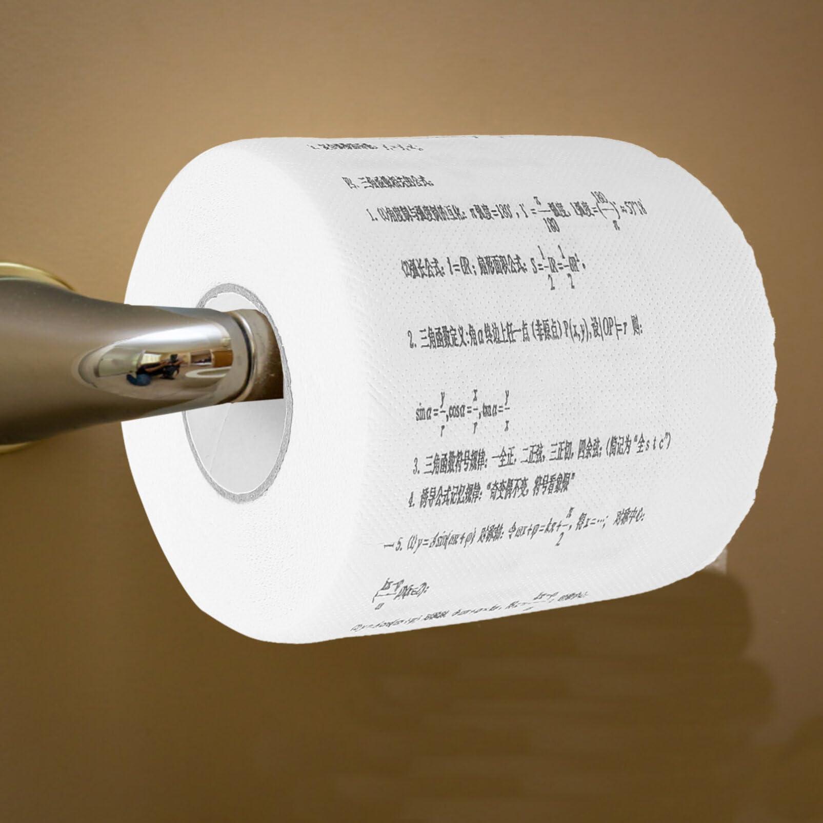 Healeved Healeved 2 Rolls Funny Toilet Paper Mathematical Formula Print Novelty Toilet Paper Bath Tissue Roll for Home Decor Potty Gifts Prank and Hilarious