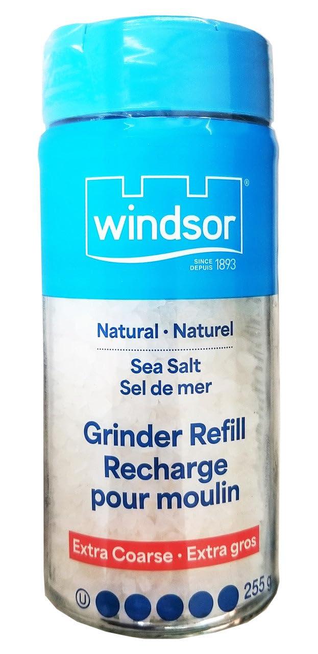 Windsor Salt Ltd./Sel Windsor Ltée Windsor Natural Sea Salt, Grinder Refill, Extra Coarse, 255g/8.9 oz., {Imported from Canada}