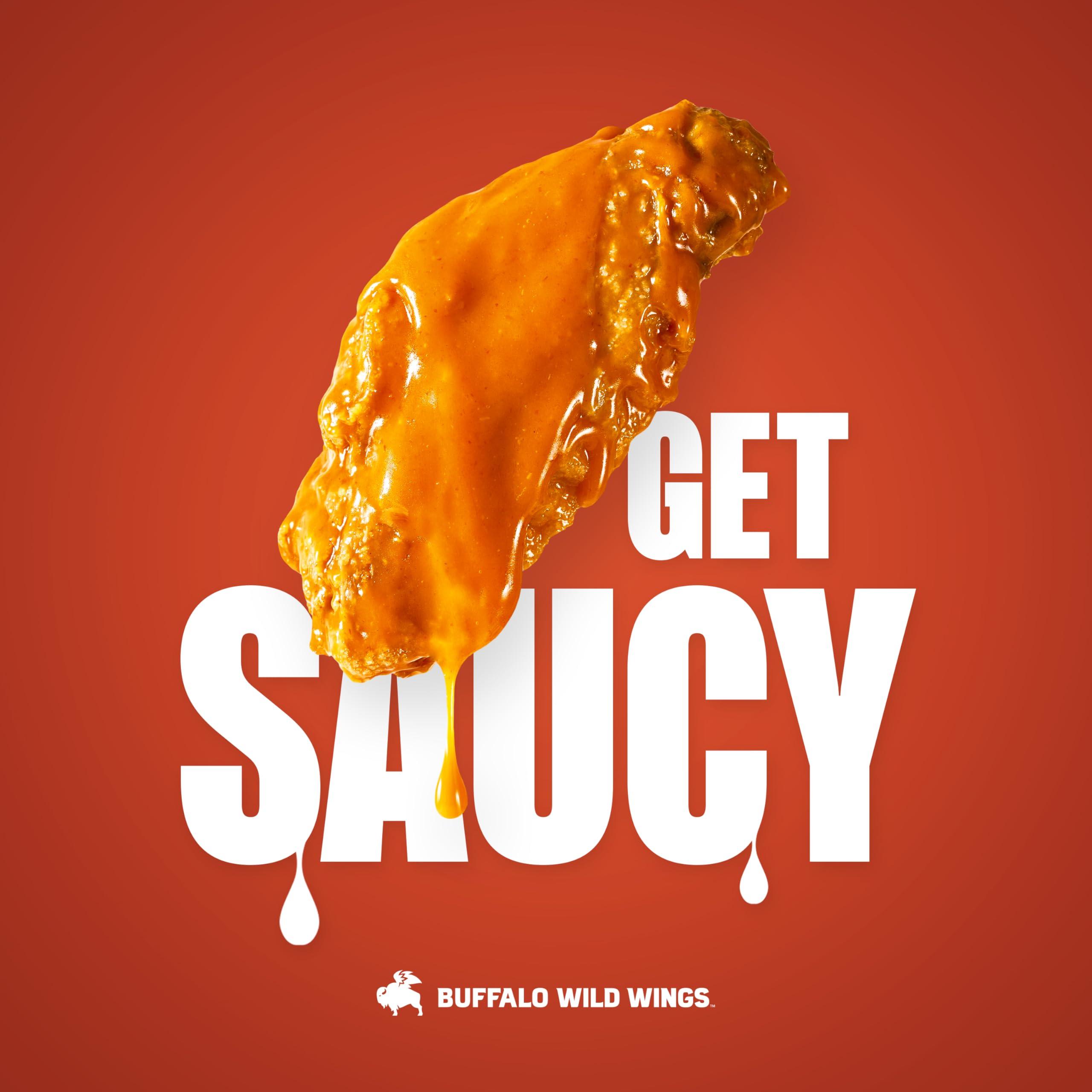 Buffalo Wild Wings Buffalo Wild Wings Medium Buffalo Sauce, 12 fl. oz., Perfect Dipping Sauce, Chicken Marinade, Wing Seasoning and Burger Topping, Enjoy a Medium, Comfortable Heat