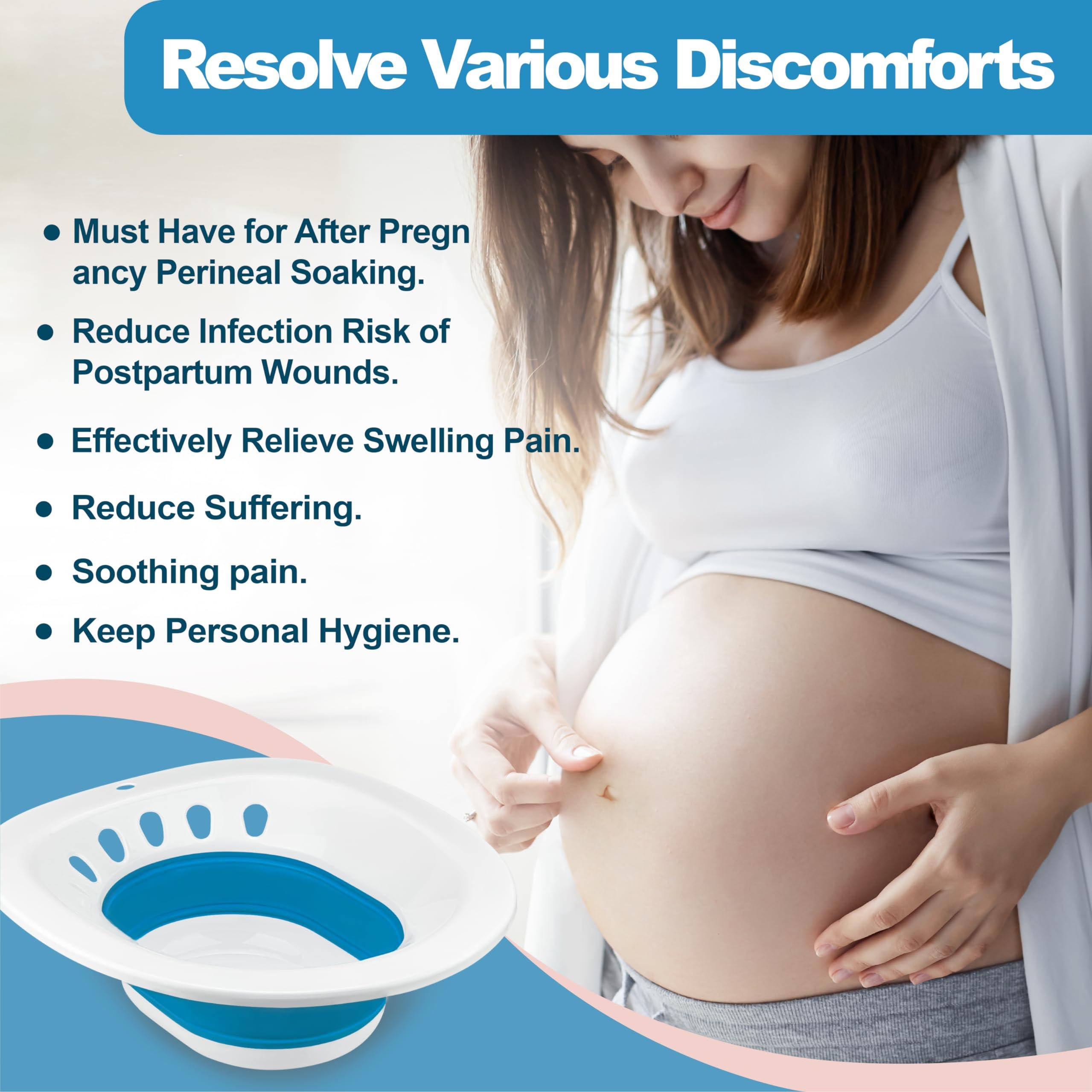 FRECHMOON Electric Sitz Bath, Sitz Bath for Hemorrhoids, Sitz Bath for Toilet Seat, Postpartum Care, Perineum Relief - Collapsible, Wide Seat, Deeper Bowl - Use w/Sitz Bath Salt