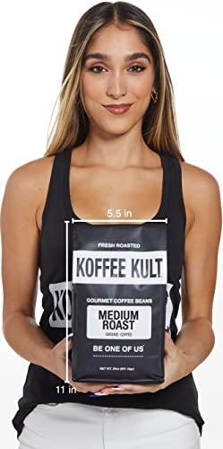 Koffee Kult Koffee Kult Koffee Kult Medium Roast Smooth and Flavorful Medium Roast Ground Coffee - Perfect for a Relaxing Cup Anytime (Medium Roast, 32oz)