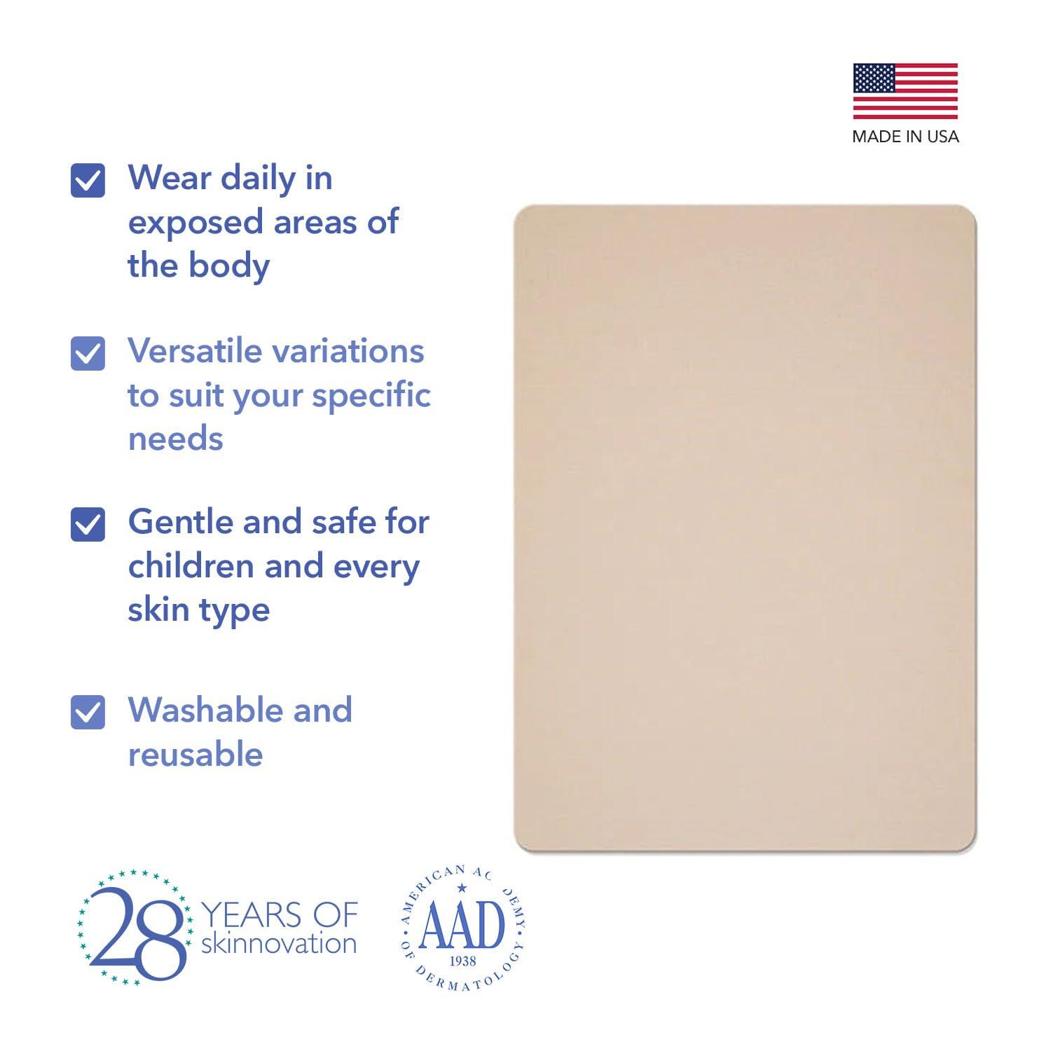 BIODERMIS Epi-Derm Large Sheets, Premium Grade Silicone Scar Sheets for C-Section, Tummy Tuck, Hysterectomy & Cardiac Surgery Scars, Easy To Use & Reusable Silicone Gel Sheets for Scars, 11 x 15.75 in - Natural