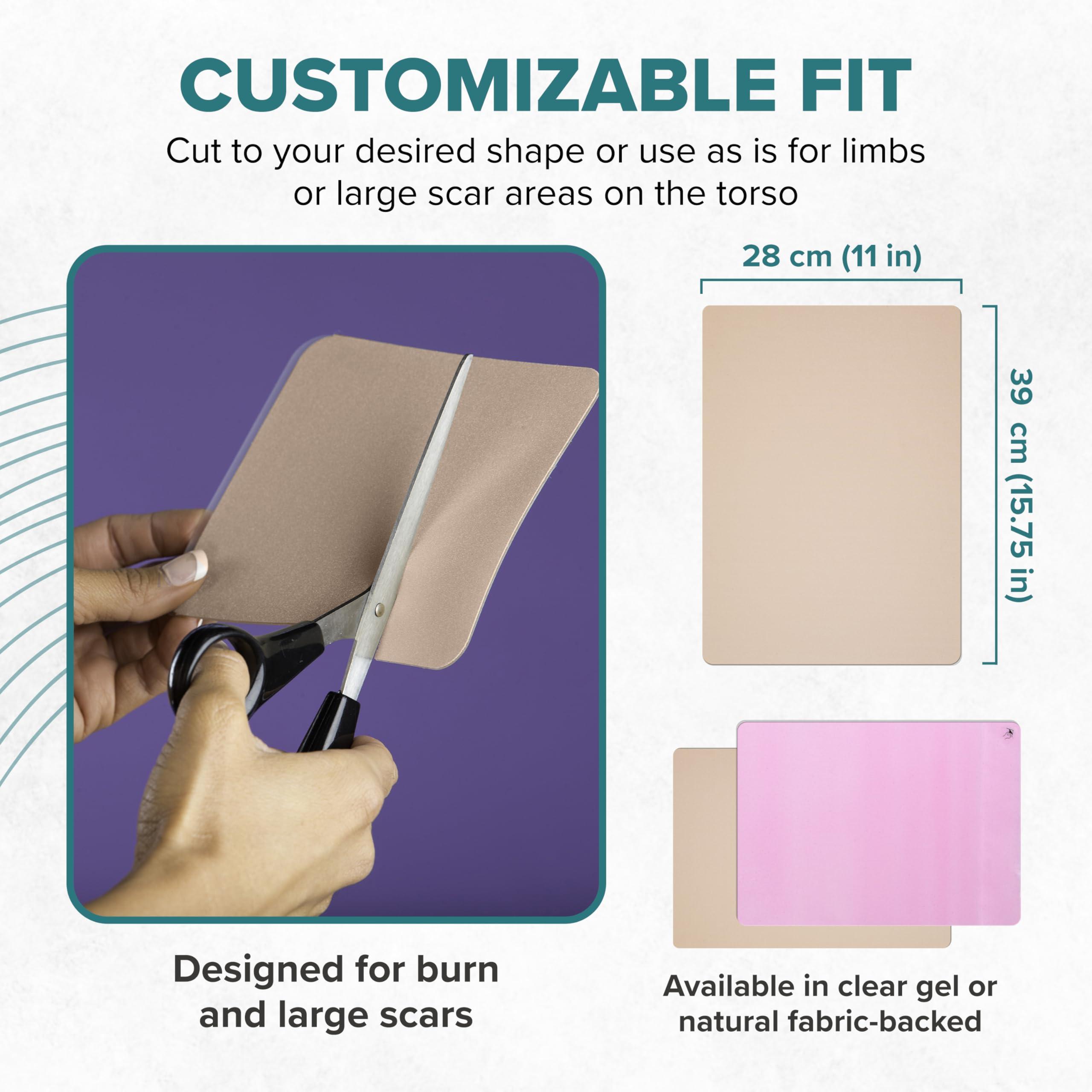BIODERMIS Epi-Derm Large Sheets, Premium Grade Silicone Scar Sheets for C-Section, Tummy Tuck, Hysterectomy & Cardiac Surgery Scars, Easy To Use & Reusable Silicone Gel Sheets for Scars, 11 x 15.75 in - Natural