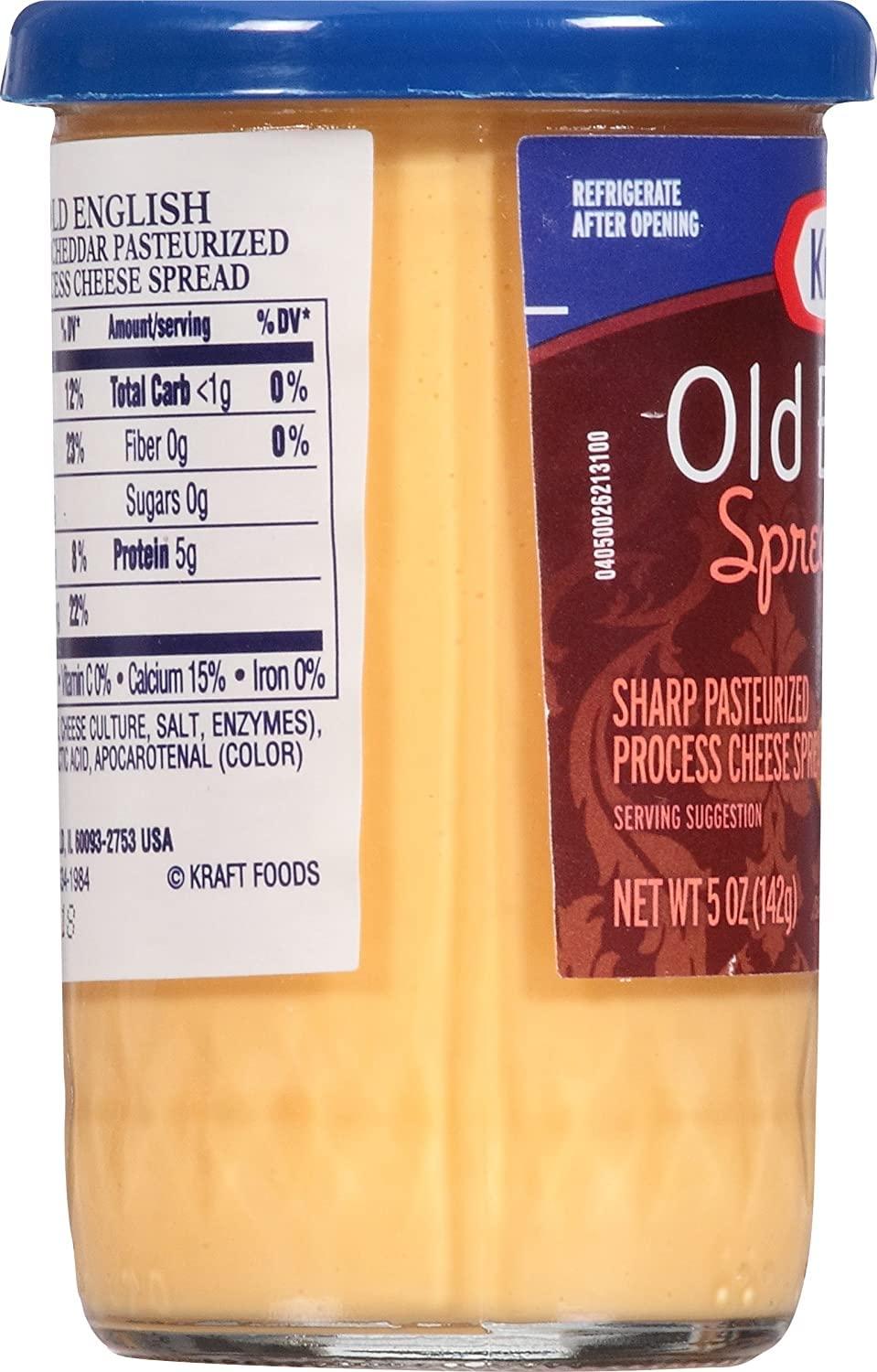 Kraft Old English, Sharp Cheddar Cheese Spread, 5 oz (3 Jar)